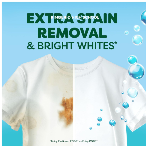 Fairy Non Bio Platinum Washing Pods Extra Stain Removal 50 Washes
